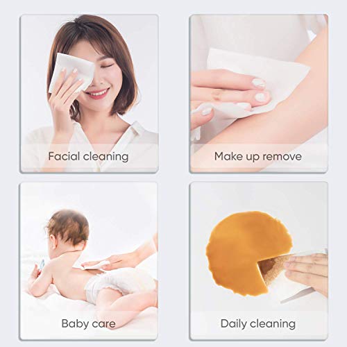 Facial Cotton Tissue,50Count Cotton Tissue,Disposable Cleaning Face Towel,Non...