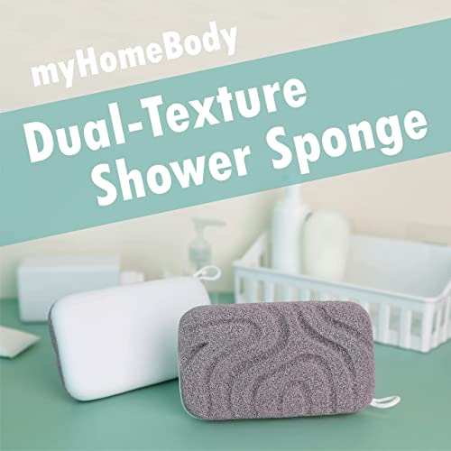 Dual-Texture Shower Sponge Exfoliating Sponge | Bath Sponge for Women| Body S...