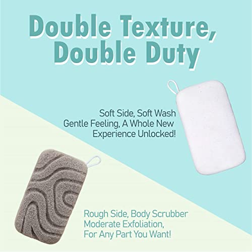 Dual-Texture Shower Sponge Exfoliating Sponge | Bath Sponge for Women| Body S...