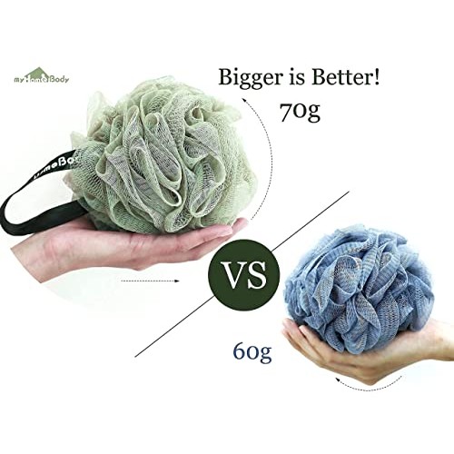 Large 70g Loofah Sponge, Body Scrubber, Bath Sponge, Loofah for Women, Men | ...