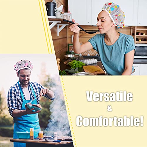 Reusable Plastic Shower Cap | 3 Colors Shower Cap for Men, Hair Covers for Wo...