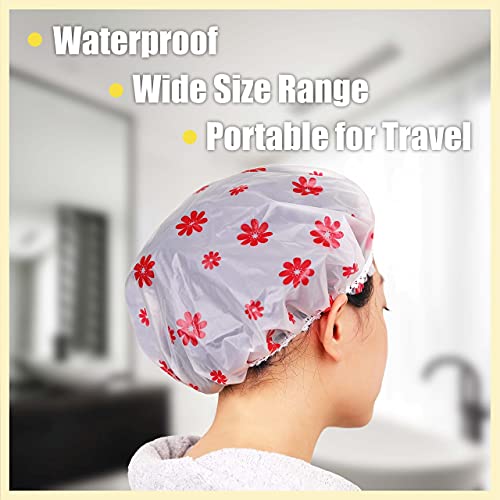 Reusable Plastic Shower Cap | 3 Colors Shower Cap for Men, Hair Covers for Wo...