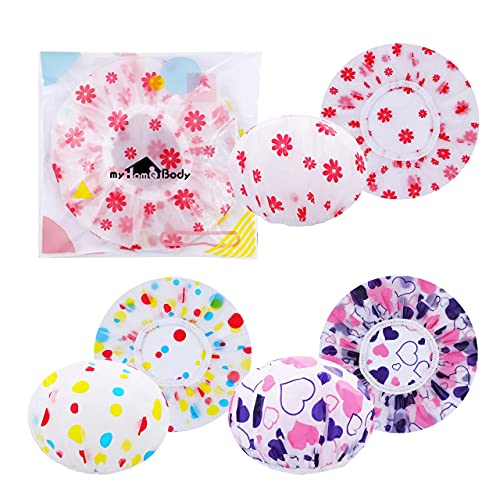 Reusable Plastic Shower Cap | 3 Colors Shower Cap for Men, Hair Covers for Wo...