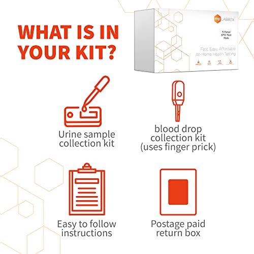 myLAB Box - Home Std Test for Men, Easy Test Kit for HIV 1 and 2, Chlamydia, ...