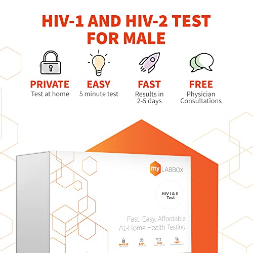 STD at Home Test for Men HIV-1 and HIV-2 by myLAB Box