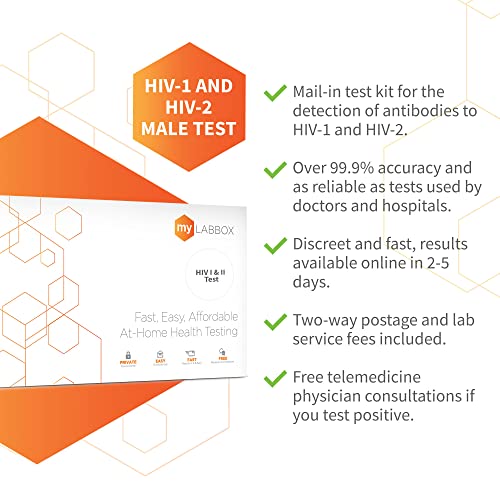 STD at Home Test for Men HIV-1 and HIV-2 by myLAB Box