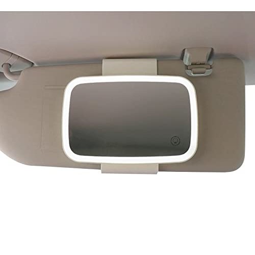 MyLadyMagic Lighted Makeup Mirror Car Vision Compact Mirror for Vanity (White)