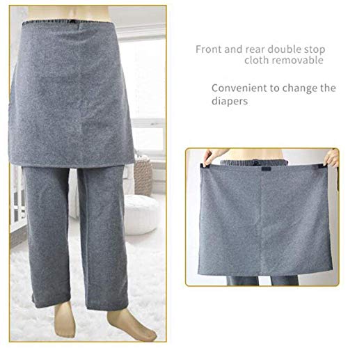 Incontinence Pants Full Open Patient Care Clothes with Side Zipper Easy to We...