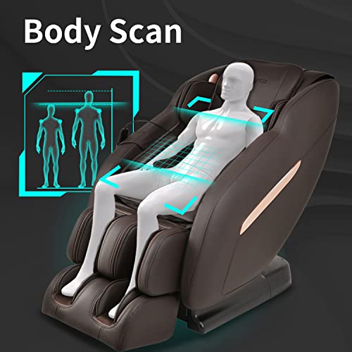 Mynta Massage Chair 3D SL Track Full Body Recliner with Smart Acupoint Scanni...