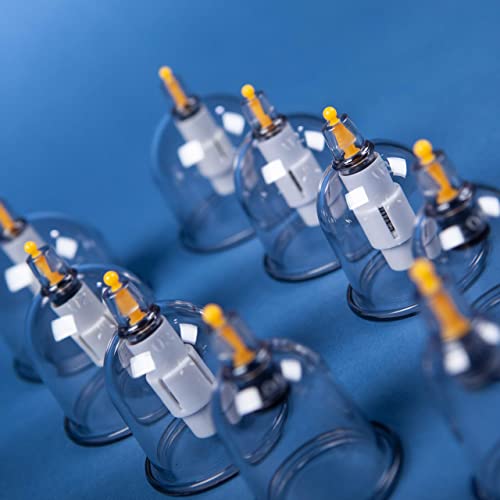 Professional Cupping Therapy Set by Myofascial Releaser - 18 multi-sized vacu...