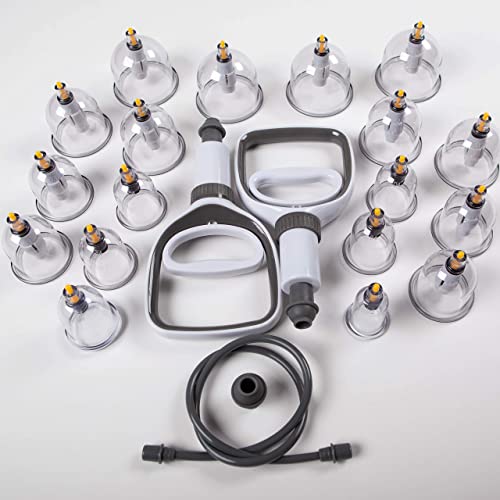 Professional Cupping Therapy Set by Myofascial Releaser - 18 multi-sized vacu...