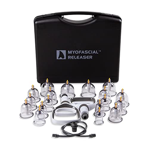 Professional Cupping Therapy Set by Myofascial Releaser - 18 multi-sized vacu...