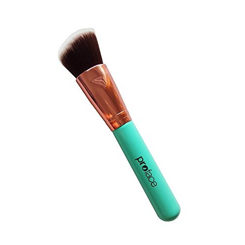 Mypreface Rose Golden Synthetic Blush and Bronzer Brush - Angled Kabuki Makeu...