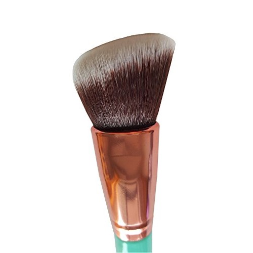 Mypreface Rose Golden Synthetic Blush and Bronzer Brush - Angled Kabuki Makeu...