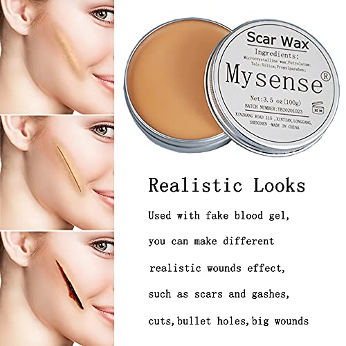 Mysense 3.5Oz(100g) Scar Wax Kit SFX Make Up Special Effects Fake Molding Wou...