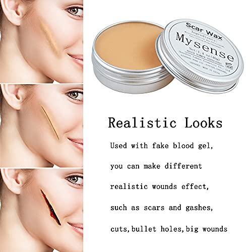 Mysense Scar Wax Kit SFX Make Up Special Effects Fake Molding Wound Skin Wax ...