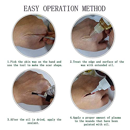 Mysense Scar Wax Kit SFX Make Up Special Effects Fake Molding Wound Skin Wax ...