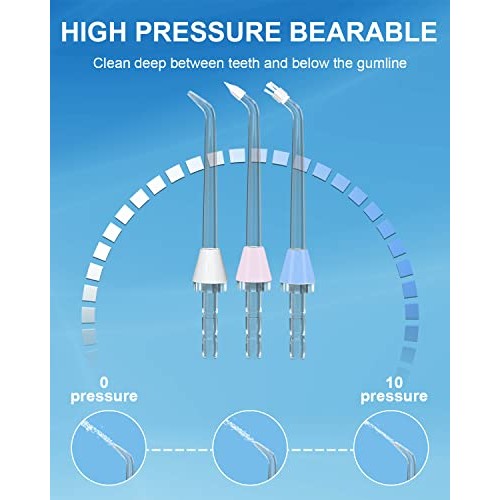 MySmile 10 PCS Replacement Jet Tips Oral Irrigator Nozzle Set Compatible with...