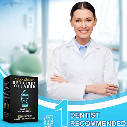 MySmile Denture Cleaning Tablets, Retainer Cleaner Removes Bad Odor, Plaque, ...