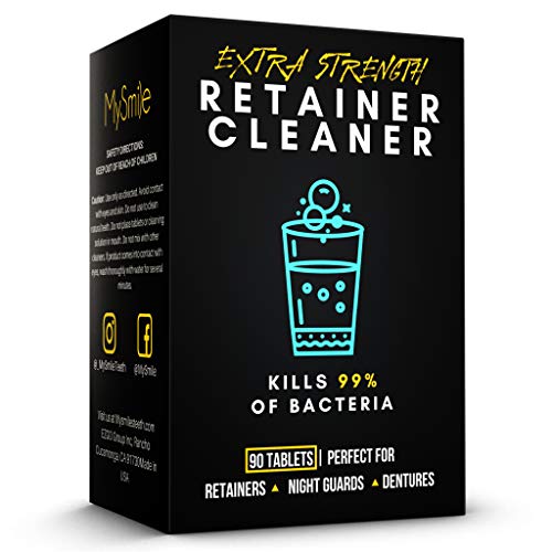 MySmile Denture Cleaning Tablets, Retainer Cleaner Removes Bad Odor, Plaque, ...