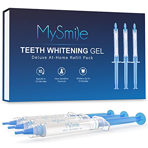 MySmile Teeth Whitening Gel Pen Refill Pack, 3 Non-Sensitive Teeth Whitening ...
