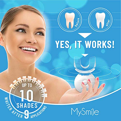 MySmile Teeth Whitening Kit with LED Light, 10 Min Non-Sensitive Fast Teeth W...