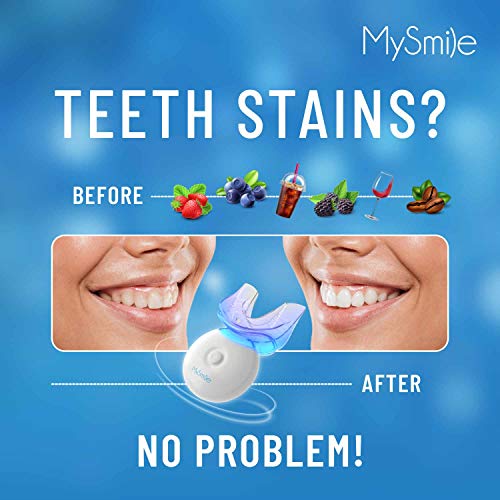 MySmile Teeth Whitening Kit with LED Light, 10 Min Non-Sensitive Fast Teeth W...