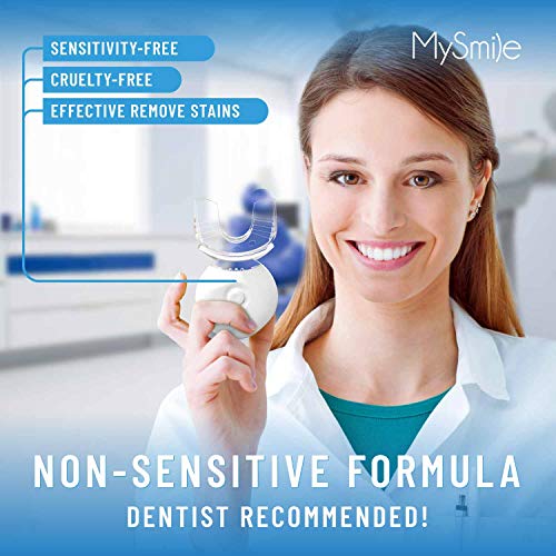 MySmile Teeth Whitening Kit with LED Light, 10 Min Non-Sensitive Fast Teeth W...