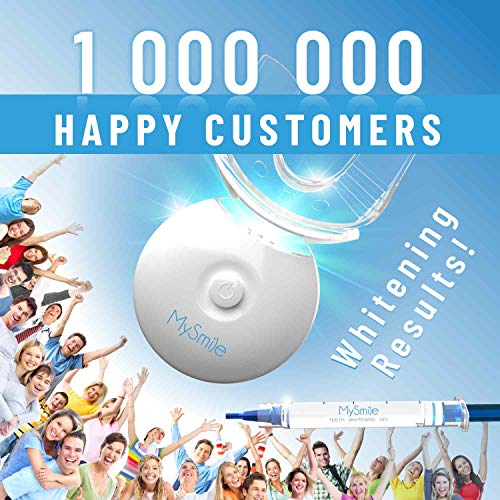 MySmile Teeth Whitening Kit with LED Light, 10 Min Non-Sensitive Fast Teeth W...