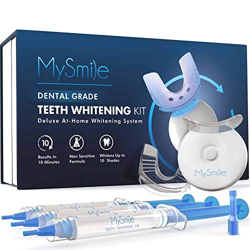 MySmile Teeth Whitening Kit with LED Light, 10 Min Non-Sensitive Fast Teeth W...