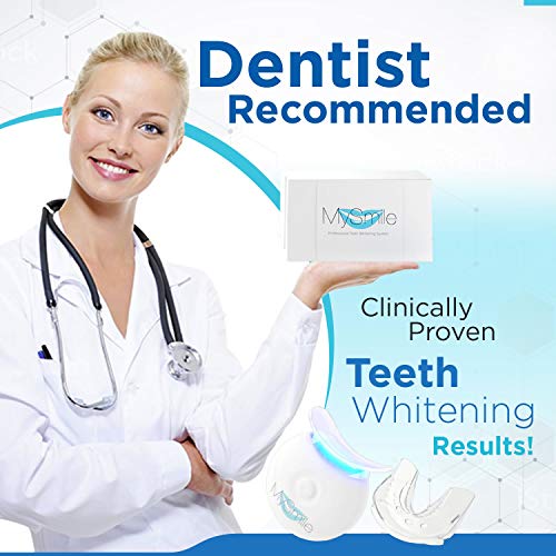MySmile Teeth Whitening Kit with LED Light, 3 Non-Sensitive Teeth Whitening G...