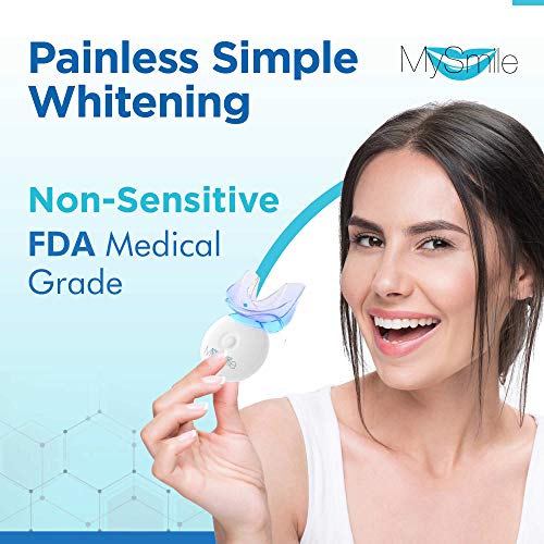 MySmile Teeth Whitening Kit with LED Light, 3 Non-Sensitive Teeth Whitening G...