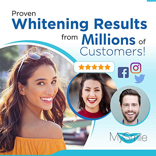 MySmile Teeth Whitening Kit with LED Light, 3 Non-Sensitive Teeth Whitening G...