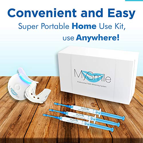 MySmile Teeth Whitening Kit with LED Light, 3 Non-Sensitive Teeth Whitening G...