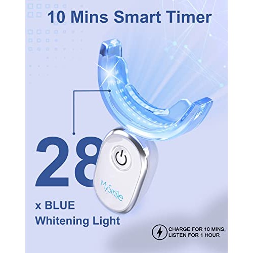 MySmile Teeth Whitening Light with Teeth Whitening Strips, 28X Non-Sensitive ...