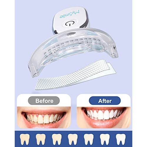 MySmile Teeth Whitening Light with Teeth Whitening Strips, 28X Non-Sensitive ...