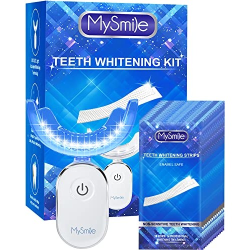 MySmile Teeth Whitening Light with Teeth Whitening Strips, 28X Non-Sensitive ...