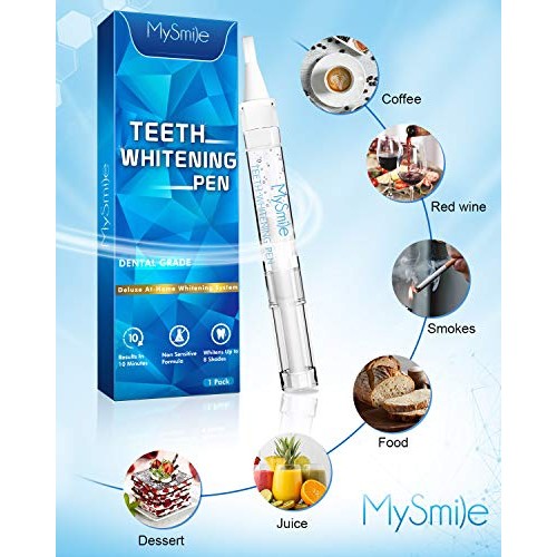 MySmile Teeth Whitening Pen for Sensitive Teeth, Fast Result Teeth Bleach Pen...