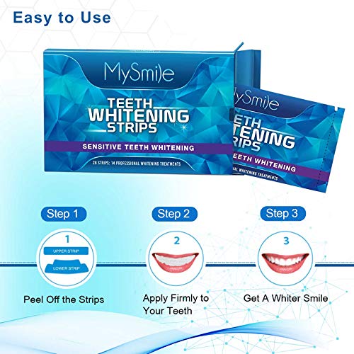 MySmile Teeth Whitening Strips, White Strips Teeth Whitening Kit, Non-Sensiti...