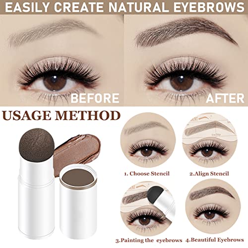 Eyebrow Stamp and Eyebrow Stencil Kit Eyebrow Stamp Stencil Kit for Perfect W...