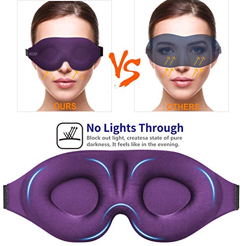 MZOO Sleep Eye Mask for Men Women, 3D Contoured Cup Sleeping Mask & Blindfold...