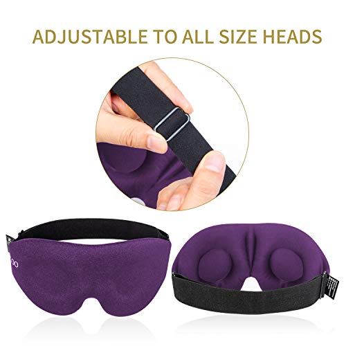 MZOO Sleep Eye Mask for Men Women, 3D Contoured Cup Sleeping Mask & Blindfold...