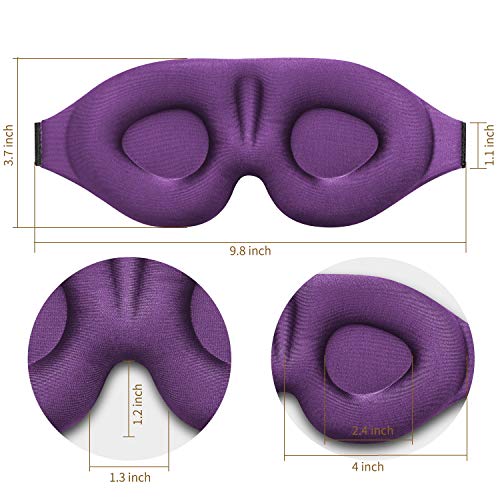MZOO Sleep Eye Mask for Men Women, 3D Contoured Cup Sleeping Mask & Blindfold...