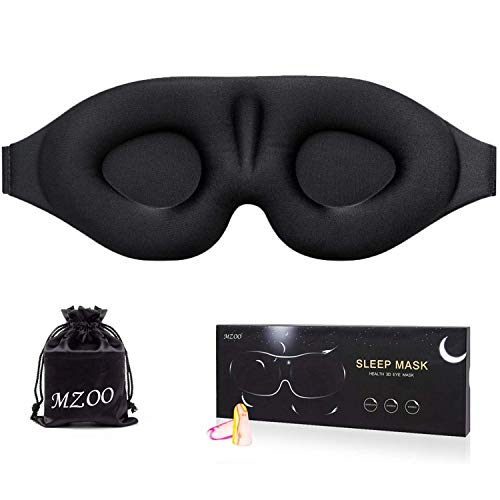 MZOO Sleep Eye Mask for Men Women, 3D Contoured Cup Sleeping Mask & Blindfold...