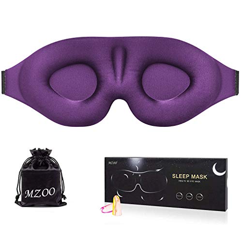 MZOO Sleep Eye Mask for Men Women, 3D Contoured Cup Sleeping Mask & Blindfold...