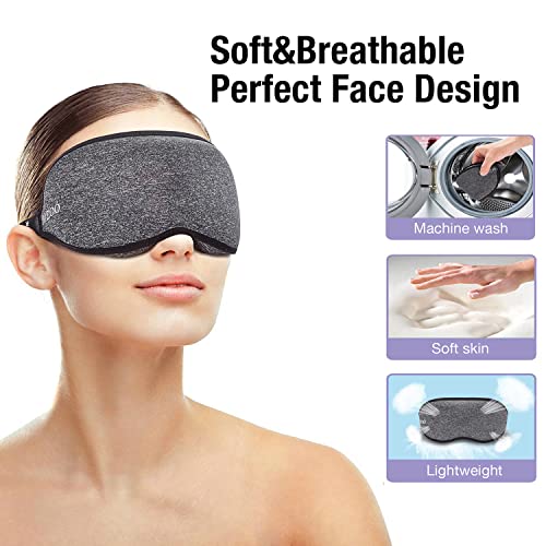 MZOO Sleep Mask for Women Men, 100% Block Out Light Sleeping Eye Mask Protect...