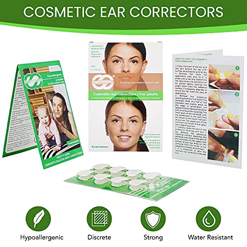 Pretty Ears Cosmetic Ear Correctors (4 Pairs) – Behind Ear Adhesive Ear Corre...