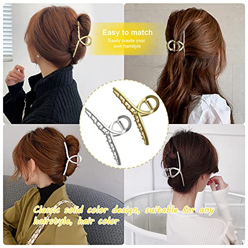 4.5 Inch Large Metal Hair Clips, 2 PCS Big Non-Slip Metal Hair Clips Accessor...