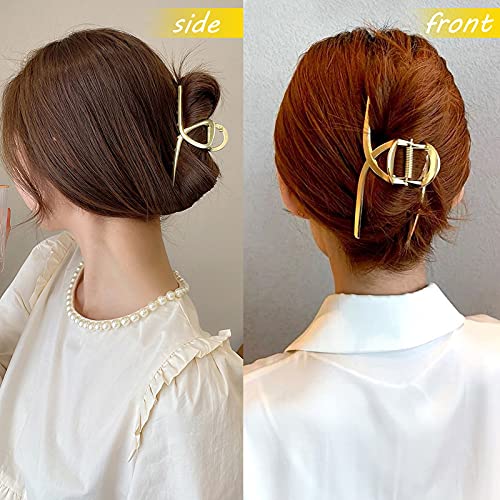 4.5 Inch Large Metal Hair Clips, 2 PCS Big Non-Slip Metal Hair Clips Accessor...