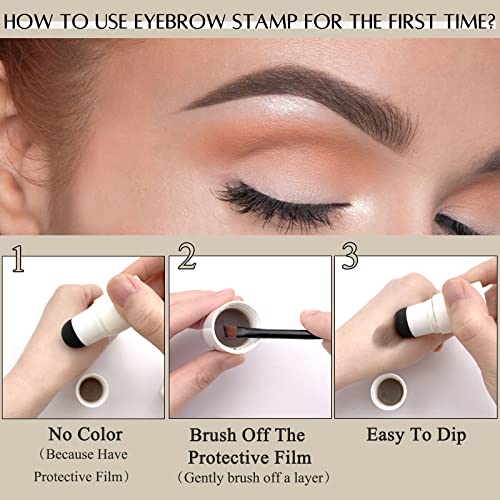 Eyebrow Stamp Stencil Kit Brow Stamp Tool Kit One Step Brow Stamp Kit Waterpr...